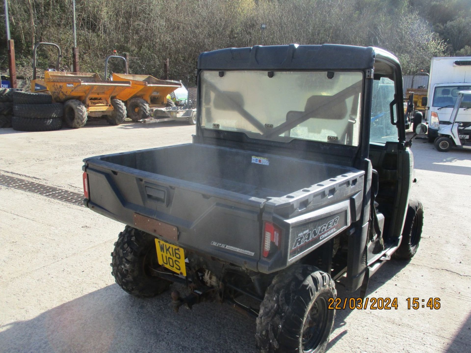 POLARIS RANGER DIESEL 2016 SHOWING 1458HRS, DROVE OFF TRAILER IGNITION NEEDS REPLACING - Image 4 of 9