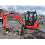 KUBOTA KX71 DIGGER 2017 2342HRS C.W 4 BUCKETS & QH BLACK & RED KEYS