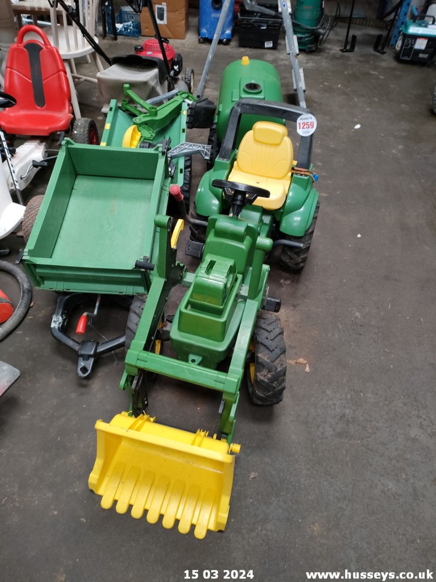 CHILDS TRACTOR C.W 2 TRAILERS, WATER BOWSER, WINCH & BACK ACTOR