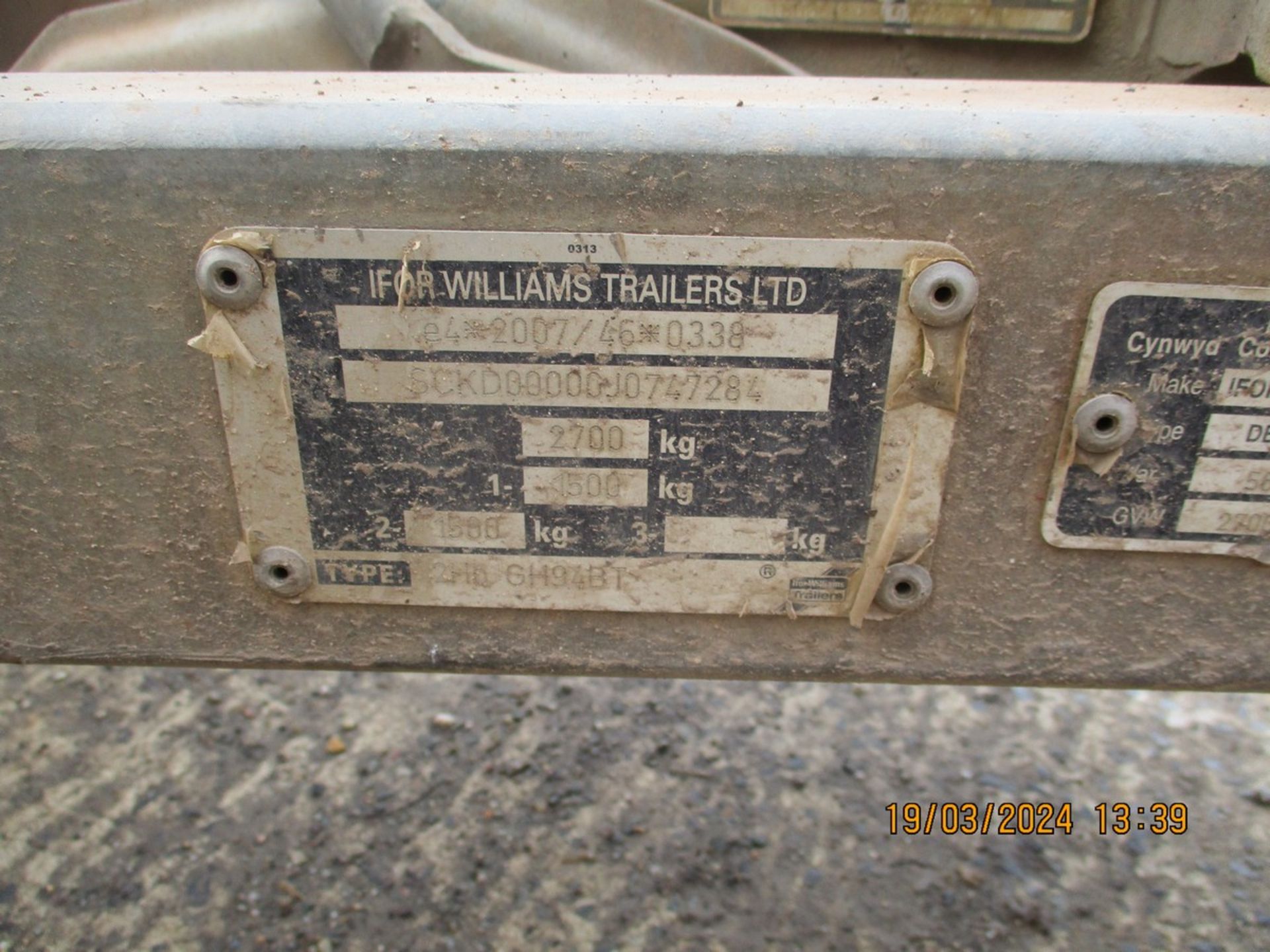 IFOR WILLIAMS TWIN AXLE PLAN TRAILER 3346643 - Image 4 of 4