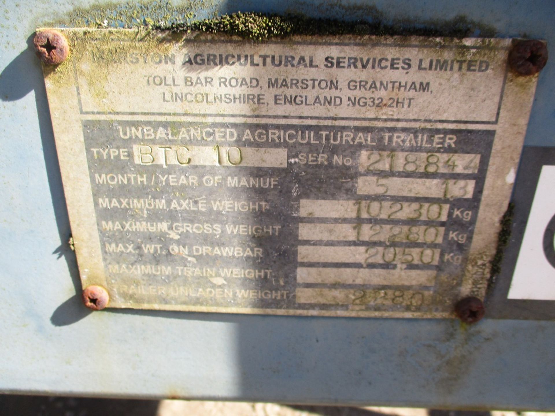 MARSTON 25FT TWIN AXLE BALE TRAILER - Image 7 of 7