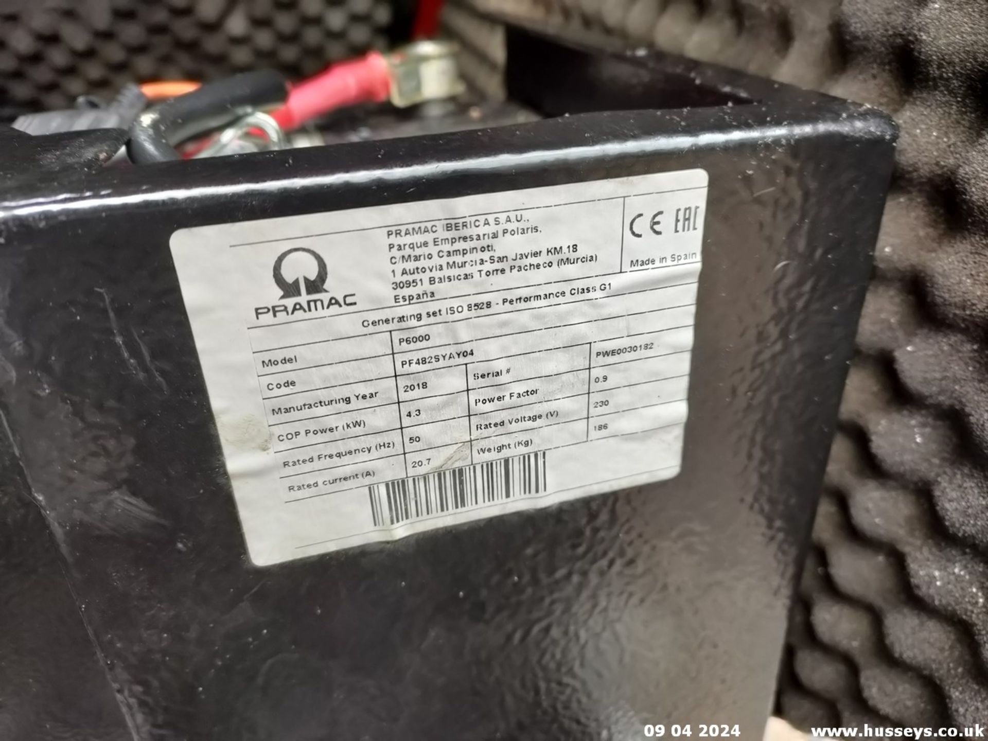 PRAMAC 6KVA GENERATOR 2018 - Image 6 of 6