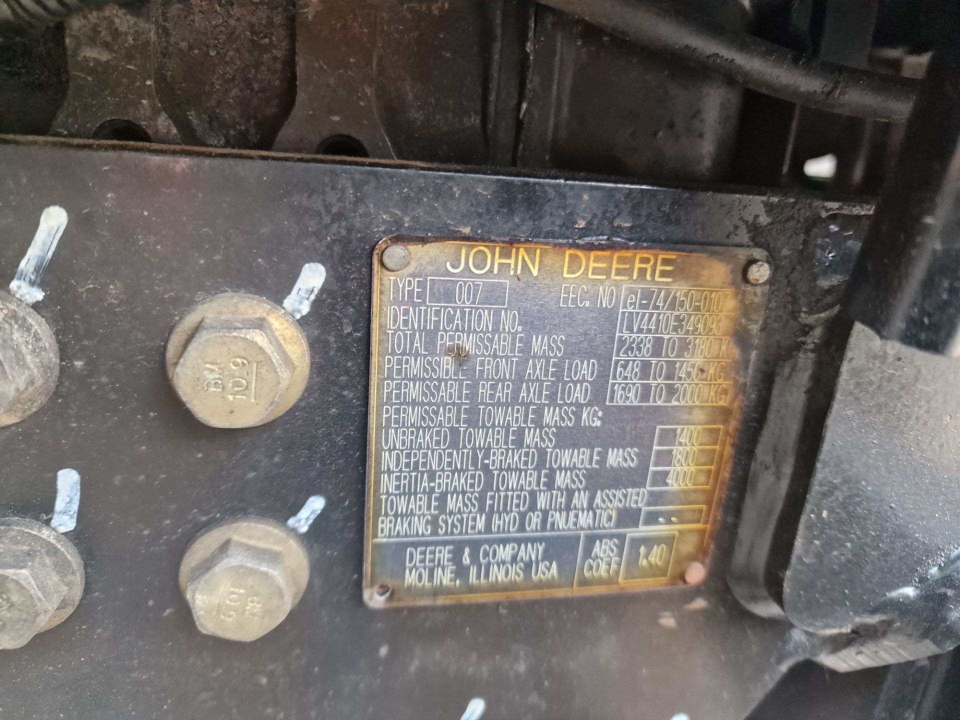 JOHN DEERE 4410 35HP TRACTOR 5410HRS SHUTTLE BRAKES NEED ATTENTION, NO FRONT WNDSCREEN - Image 18 of 18