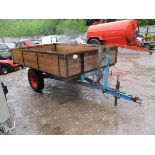 3 TON TIPPING TRAILER C.W SPARE WHEEL (NEW HYDRAULIC PIPEWORK)