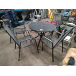 METAL GARDEN TABLE & 4 CHAIRS