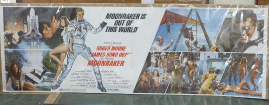 A large James Bond Moonraker in house poster, 152cm x 51cm (5' x 20¼")
