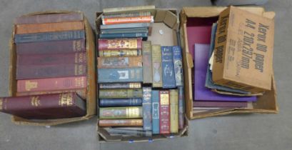 Three boxes of books, WWI related, The War Illustrated, Belgium The Glorious, Twenty Years After,