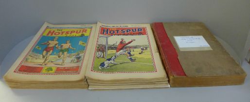 A collection of vintage comics, Hotspur, 1938, 1941, 1942, 1947, 1951 and others, mixed