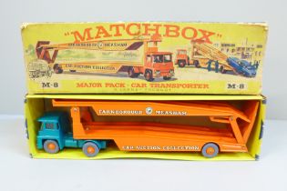 A Matchbox Major Pack Car Transporter M-8, boxed