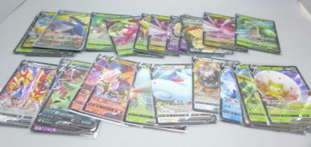 Thirty-two holographic Pokemon V cards