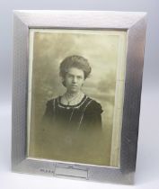 A silver photograph frame, Birmingham 1911, Gorham Manufacturing Co., 13.5cm x 17.5cm