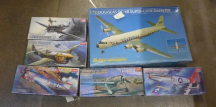 Airfix model kits including 1-72 Douglas DC-6B Super-Cloudmaster (6)