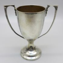 A small silver two handled trophy, London 1948, 50g