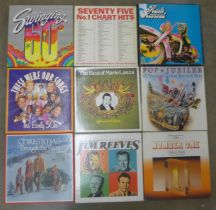 Box sets of LP records, 60s, 70s, Rock, Swing, Pop Legends, etc. **PLEASE NOTE THIS LOT IS NOT