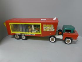 A Tri-ang HiWay Big Top Circus Transporter with animals