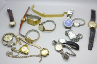 Mechanical and quartz wristwatches including Smiths De Luxe, Seiko, Skagen, etc.