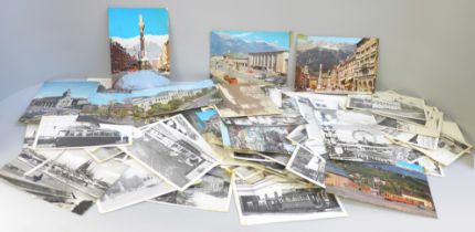 A collection of vintage tram postcards and photographs
