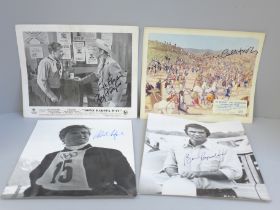 Autographed and facsimile autographed photographs, lobby cards of Roy Rogers, Burt Reynolds,