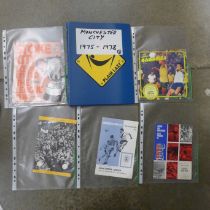 Football programmes; six folders including Manchester City, Leeds United, etc., 1960/70s