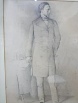 * Herbert (late 19th/early 20th Century), full length portrait of a gentleman, pencil sketch,