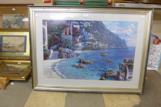 A Capri del Mar print, framed