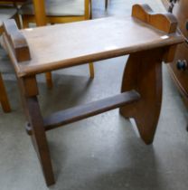 A Victorian pitch pine stool