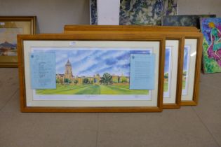 A set of seven signed Keith Offa-Jones limited edition prints, framed