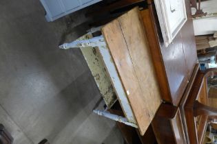 A Victorian painted pine kitchen table