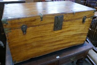 A Victorian camphorwood ships chest
