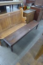 A Victorian carved oak window seat
