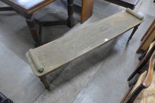 A Victorian oak window seat