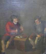 Dutch School (18th Century), The Smoker, oil on board, 32 x 28cms, framed