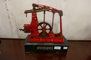 A vintage Walter model of a 19th Century steam engine
