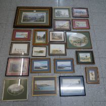 Assorted 19th and early 20th Century English School watercolours (15)