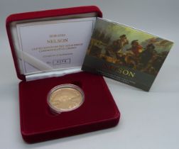 The Royal Mint, UK 2005 Gold Proof Commemorative Crown, Horatio Nelson, 0279