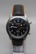A Bremont MBII-BK10R Martin-Baker Ejection Seat wristwatch, serial number MN11/9865, with matching