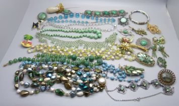 A collection of costume jewellery