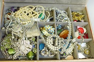 A box of costume jewellery