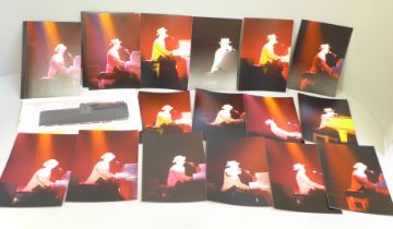 Nineteen Elton John original concert photographs from the 1980s with negatives
