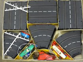 A 1950s Carrera slot car racing car set