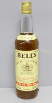 One bottle of Bell's Extra Special Old Scotch Whisky, numbered label 70989 **PLEASE NOTE THIS LOT IS