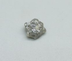 A rough/uncut diamond, 2.15cts