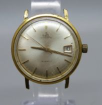 A gentleman's Ebel automatic wristwatch with date, gold plate worn