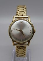 A 9ct gold cased wristwatch, the dial marked Walker, 33mm case