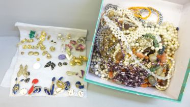 A box of costume jewellery