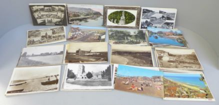 230 Edwardian topographical postcards, (some later)