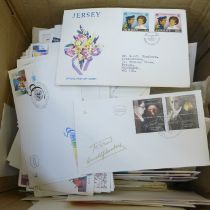 Stamps; a large box of first day covers, GB and World