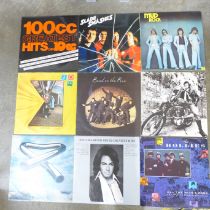 Twenty-two LP records including rock and prog rock