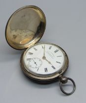 A silver cased fusee full-hunter pocket watch, G.W. Scandrett, Queens Town, Cape of Good Hope