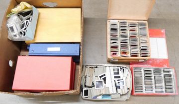 A box of photographic slides, eight boxes and some loose **PLEASE NOTE THIS LOT IS NOT ELIGIBLE